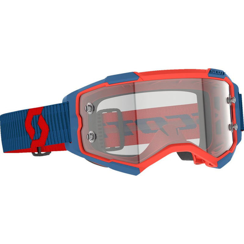 Scott Fury WFS Goggle - Dark Blue/Neon Red - Clear 278596-7698113