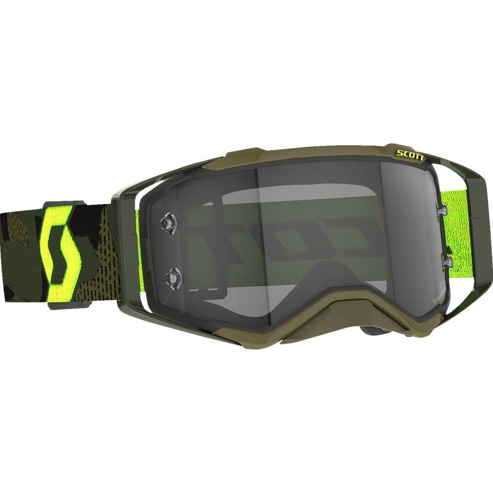 Scott Prospect Goggle - Khaki Green/Neon Yellow - Light Sensitive - Gray Works Lens 272820-7701327