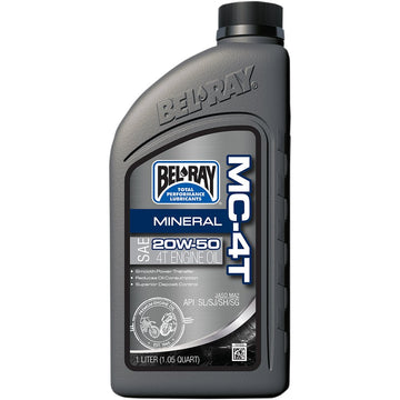 Bel-Ray MC-4T Mineral Oil - 20W-50 - 1L 99405-BT1LA