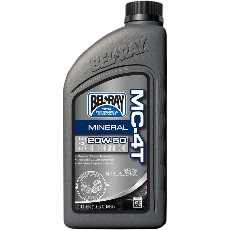 Bel-Ray MC-4T Mineral Oil - 20W-50 - 1L 99405-BT1LA