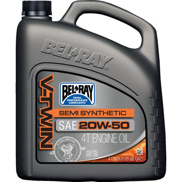 Bel-Ray V-Twin Semi-Synthetic Oil - 20W-50 - 4L 96910-BT4
