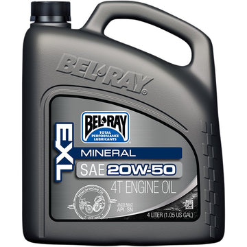 Bel-Ray EXL 4T Mineral Oil - 20W-50 - 4L 99100-B4LW