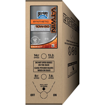 Bel-Ray V-Twin Synthetic Oil - 10W-50 - 6 U.S. gal. - Bag-In-Box 301390150033