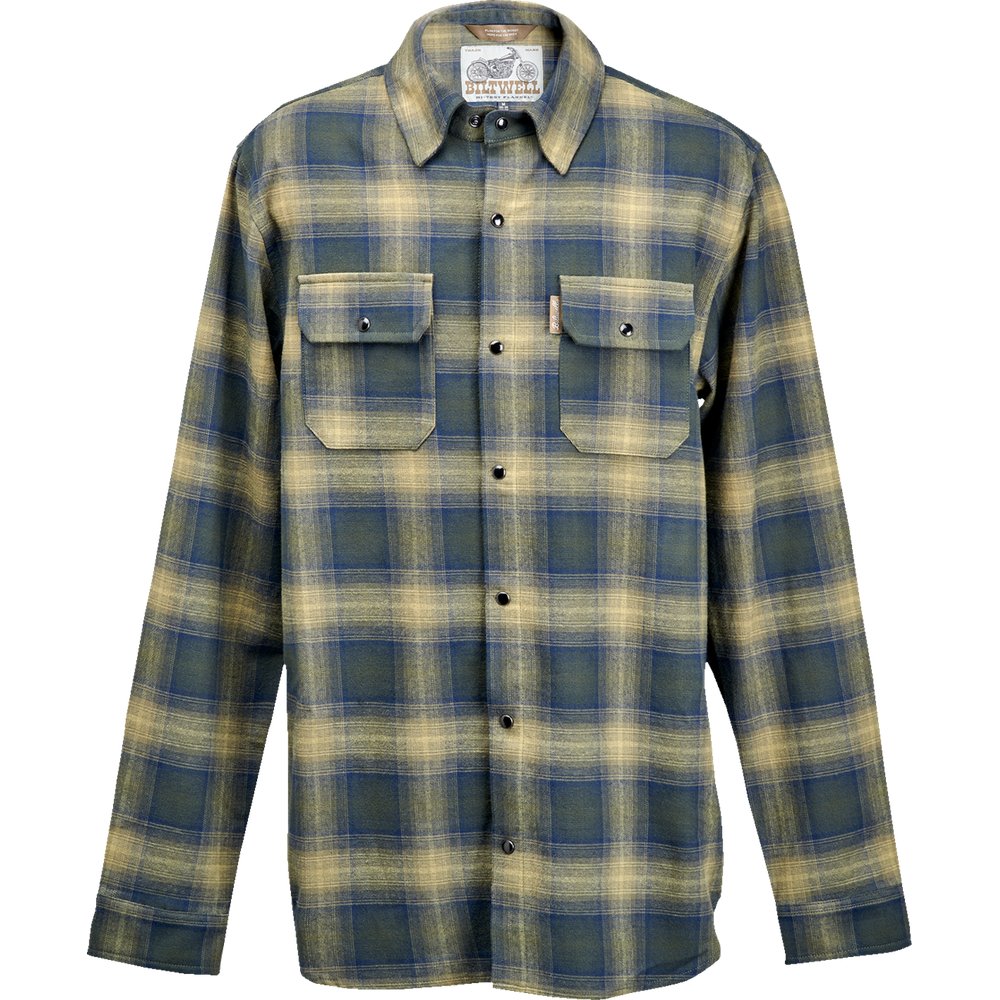 Biltwell HI Test Flannel Shirt - Moss - 2XL 8128-126-006
