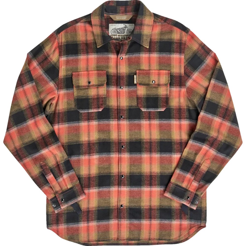 Biltwell HI Test Flannel Shirt - Rust - Large 8128-125-004