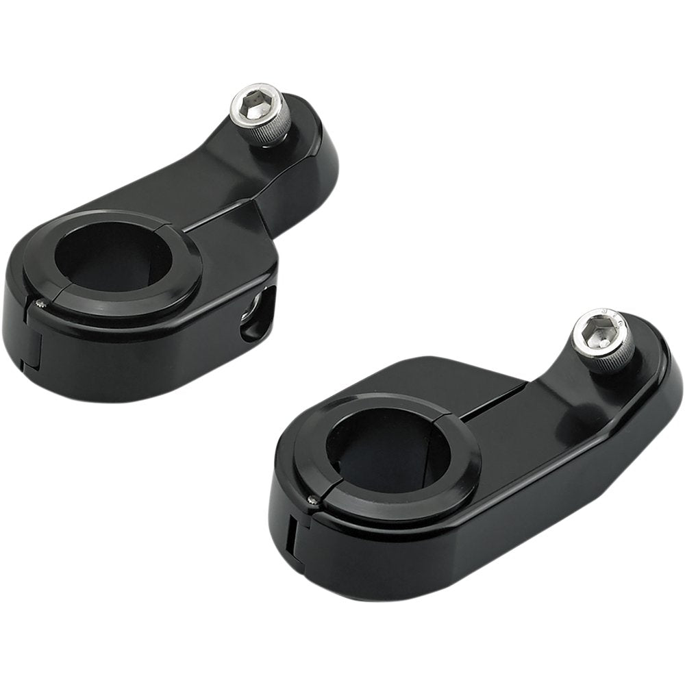 Biltwell O/S Speed Clamps - Black Electroplated - Angled 6903-201