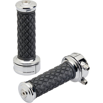 Biltwell Alumicore Grips - Custom - Chrome 6606-105-01