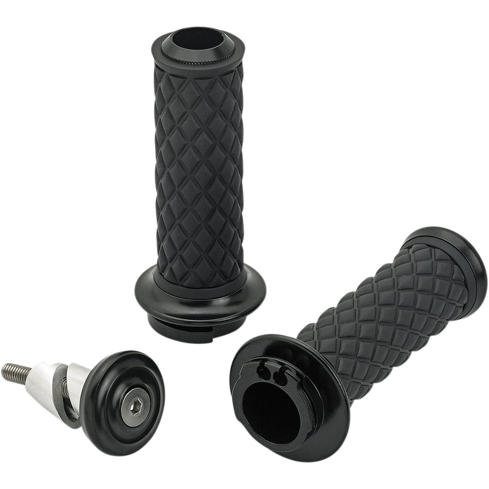 Biltwell Alumicore Grips - Dual Cable - Black 6604-201-01