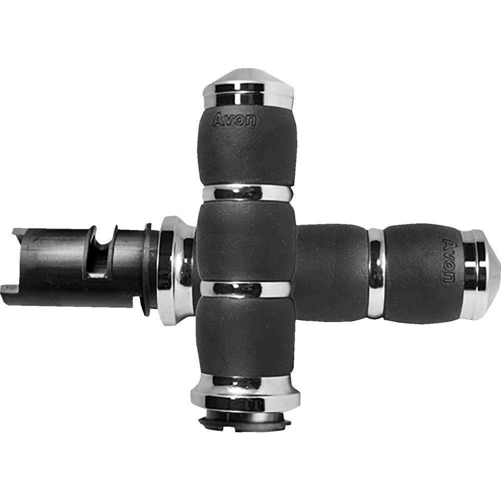 Avon Grips 3-Ring Velvet Air Grips - TBW - Chrome AIR-93-F24