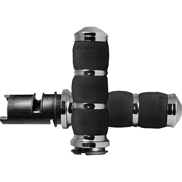 Avon Grips 3-Ring Air Cushioned Grips - TBW - Chrome AIR-91-F24