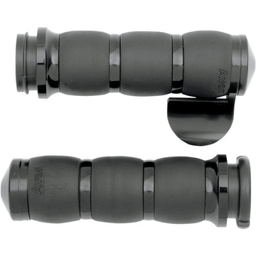 Avon Grips 3-Ring Velvet Air Grips - TBW - Throttle Boss - Black AIR-96-FLY-BOSS