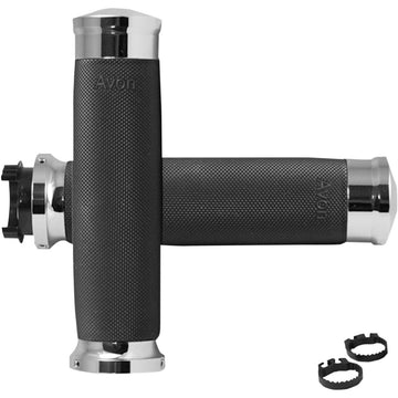 Avon Grips Custom Contour Grips - Metric - Chrome MT-CC-85-CH