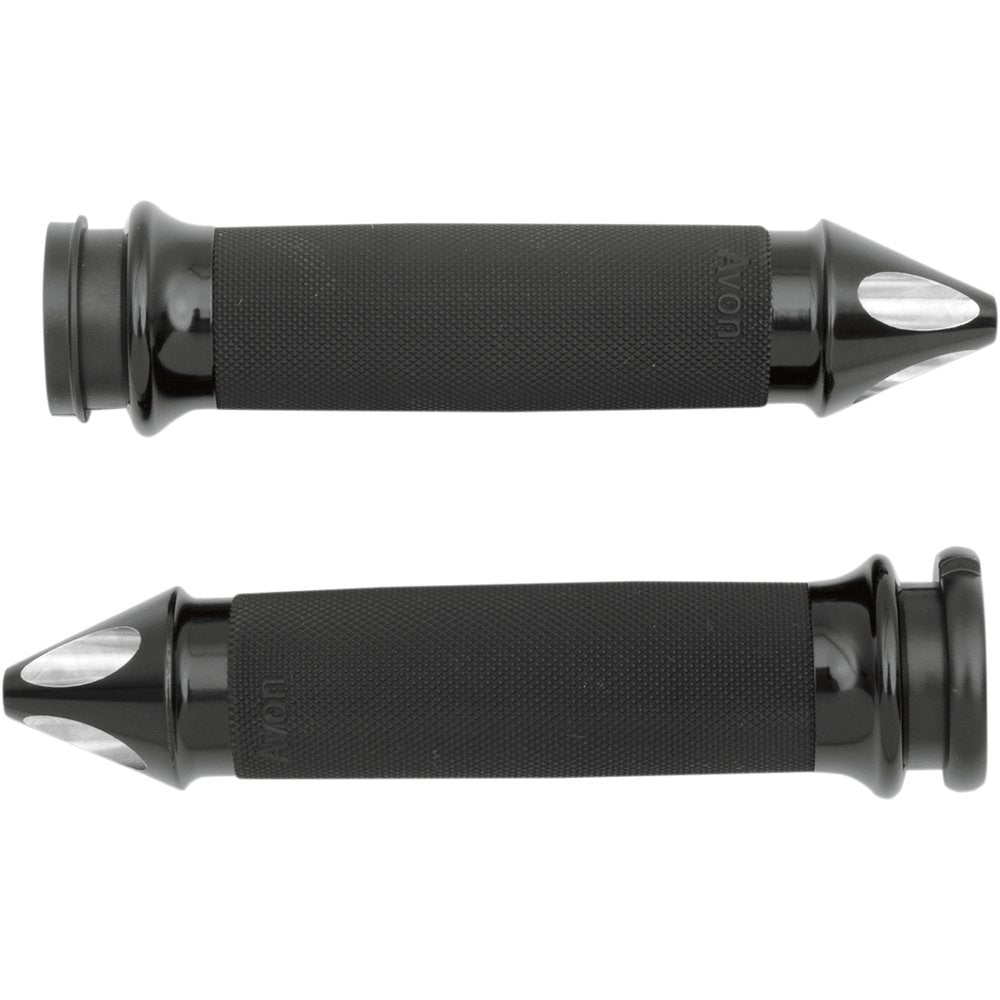 Avon Grips Custom Spike End Grips - TBW - Black CC-86-ANO-SP-FL