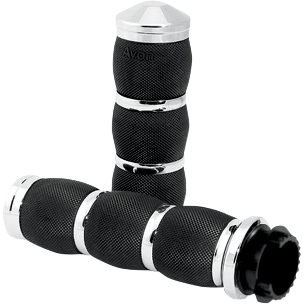 Avon Grips 3-Ring Air Cushioned Grips - 7/8" - Chrome SB-AIR-90-CH