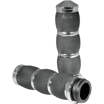 Avon Grips 3-Ring Air Cushioned Grips - TBW - Chrome AIR-91-FLY