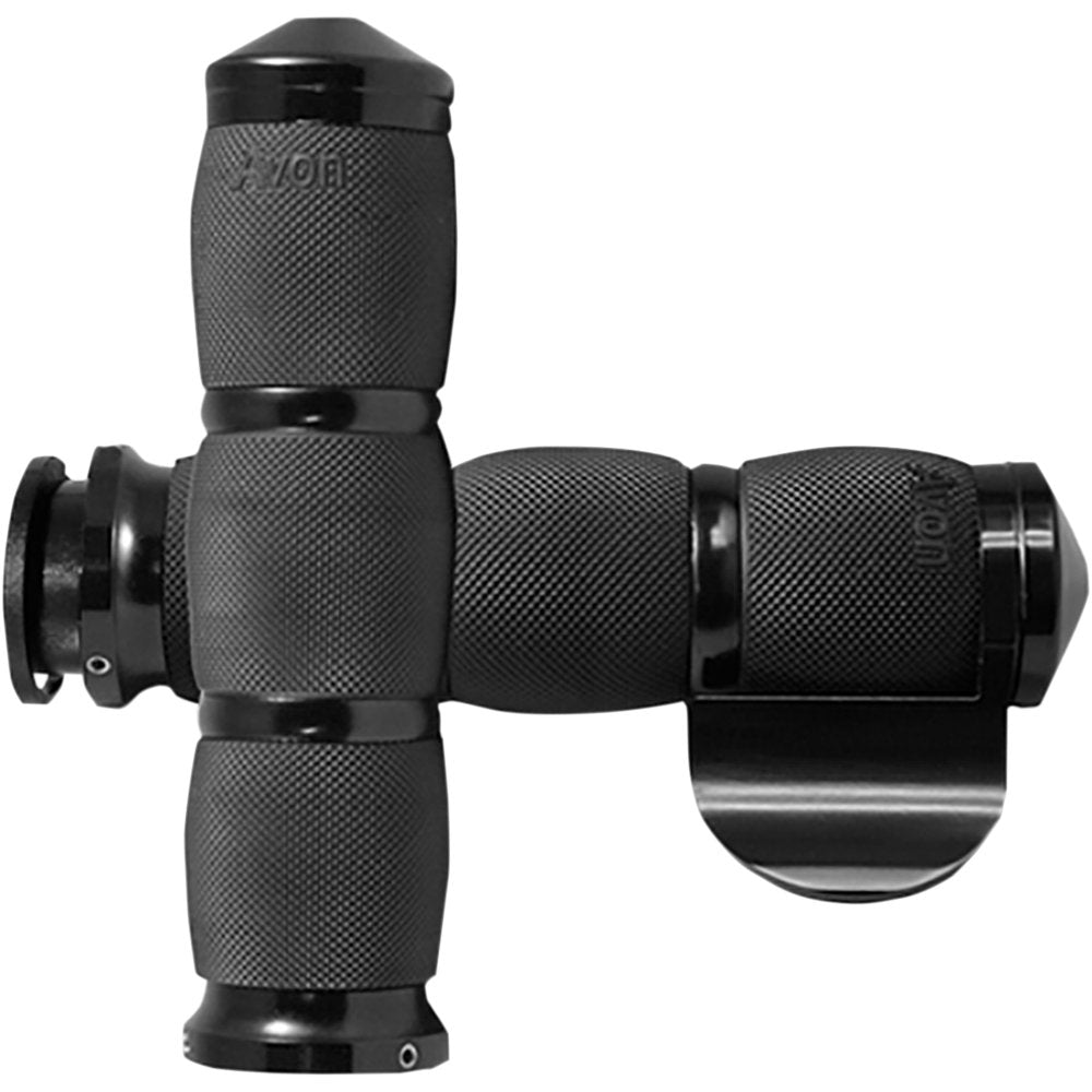 Avon Grips 3-Ring Air Cushioned Grips - Indian - Throttle Boss - Anodized IN-TO-AIR-90A-B