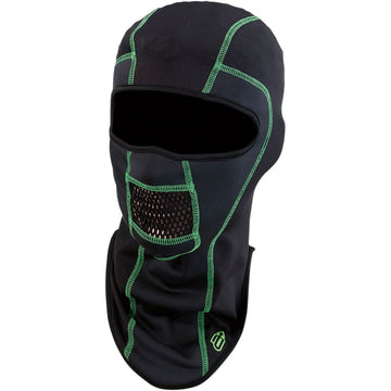 Arctiva Balaclava Pro Stretch - Black/Green - Small/Medium 2503-0377