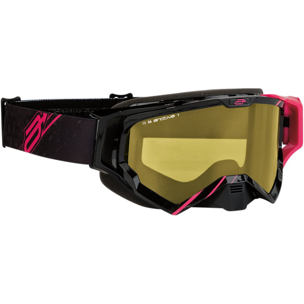 Arctiva Vibe Goggle - Black/Pink - Yellow Lens 2601-2355