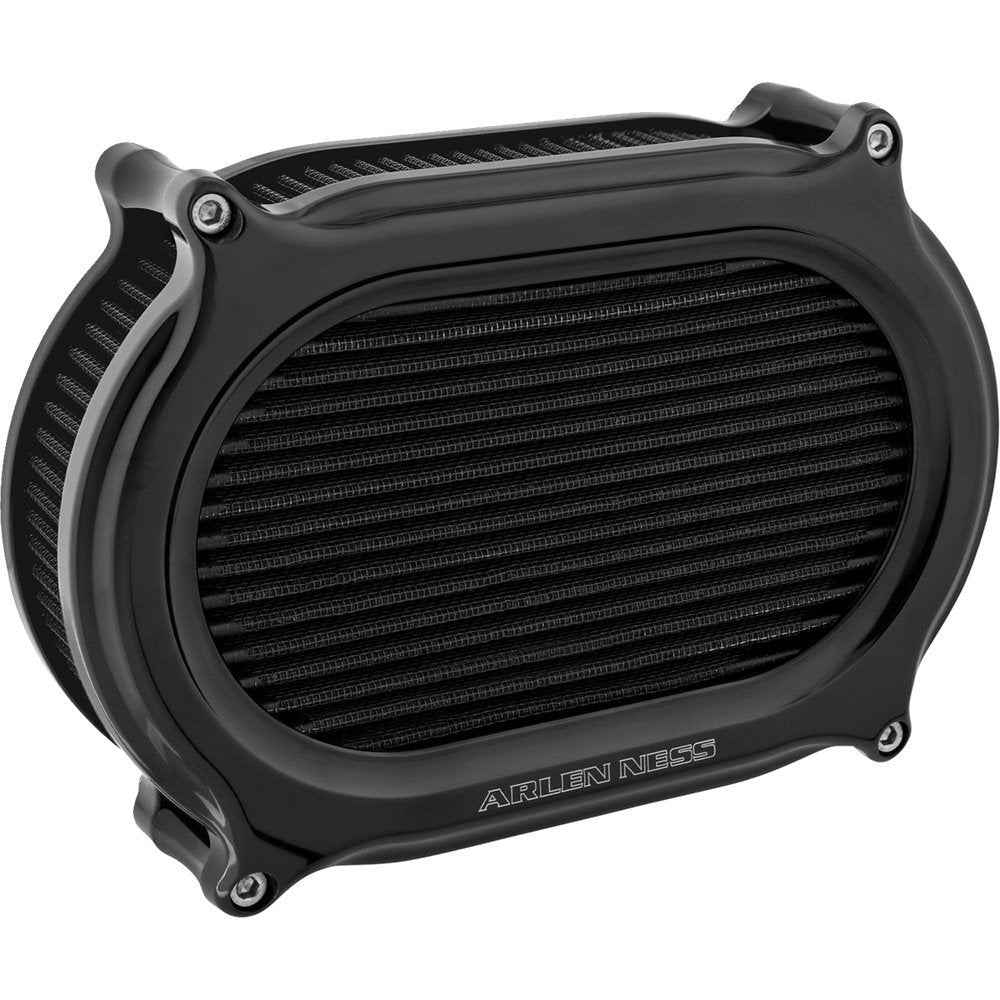 Arlen Ness Stage 2 Oval Air Cleaner Kit - All Black 600-174