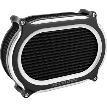 Arlen Ness Stage 2 Oval Air Cleaner Kit - Black 600-171