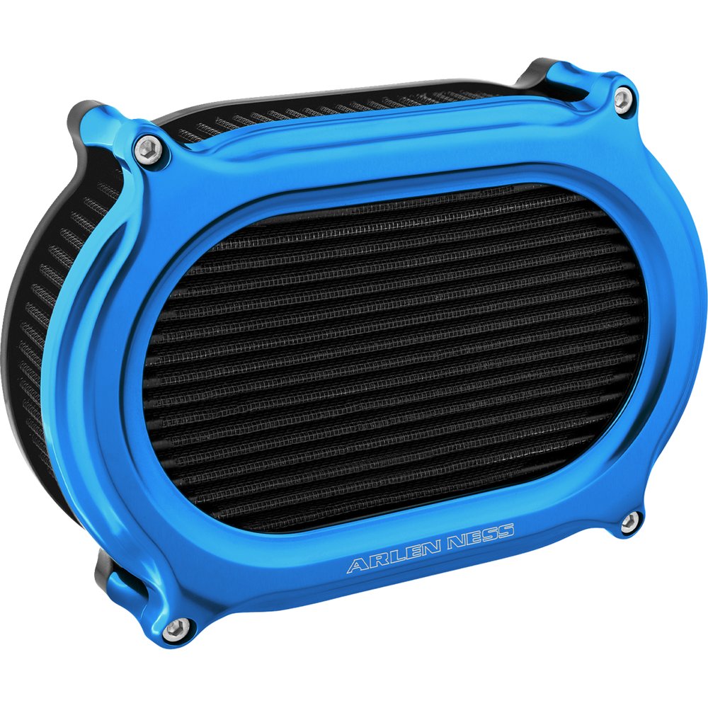 Arlen Ness Stage 2 Oval Air Cleaner Kit - Blue 600-191