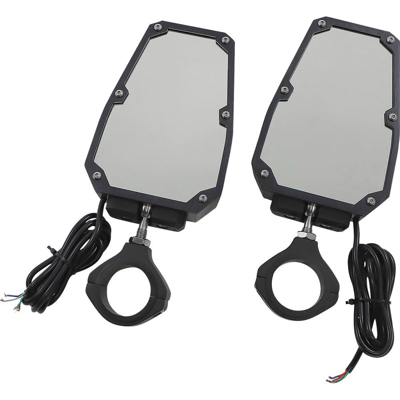 Moose Offroad Mirror - Side View - LED - Hexagon - Black M60-7010B