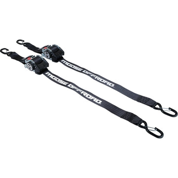 Moose Offroad Retractable Ratcheting Straps - 2" x 10' - Black 3920-0537