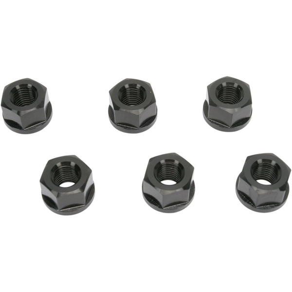 Driven Racing Aluminum Sprocket Nuts - Black - M10 x 1.25 DSNBK