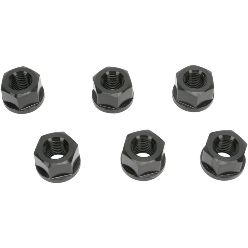 Driven Racing Aluminum Sprocket Nuts - Black - M10 x 1.25 DSNBK