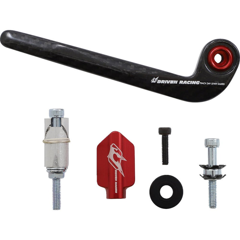 Driven Racing Lever Guard - Carbon Fiber - Clutch - Red DCTDLG-2-RD