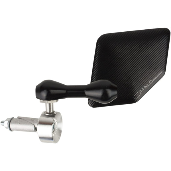 Driven Racing Mirror - Halo - Side View - Pentagon - Black/Silver - Right - Each DHBMR-SL