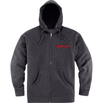 ICON Omnicrux Zip Fleece Hoodie - Black - Small 3050-6387