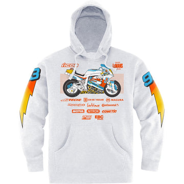 ICON Gixxer Johnny* Hoodie - White - XL 3050-6893