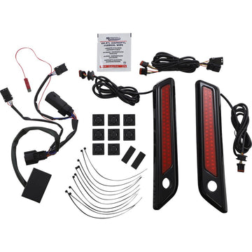 Custom Dynamics Latch Light - Saddlebag - Dual Color - Red - Black CD-SBL-DC-RB