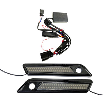 Custom Dynamics Latch Light - Saddlebag - Dual Color - Smoke - Black CD-SBL-DC-SB