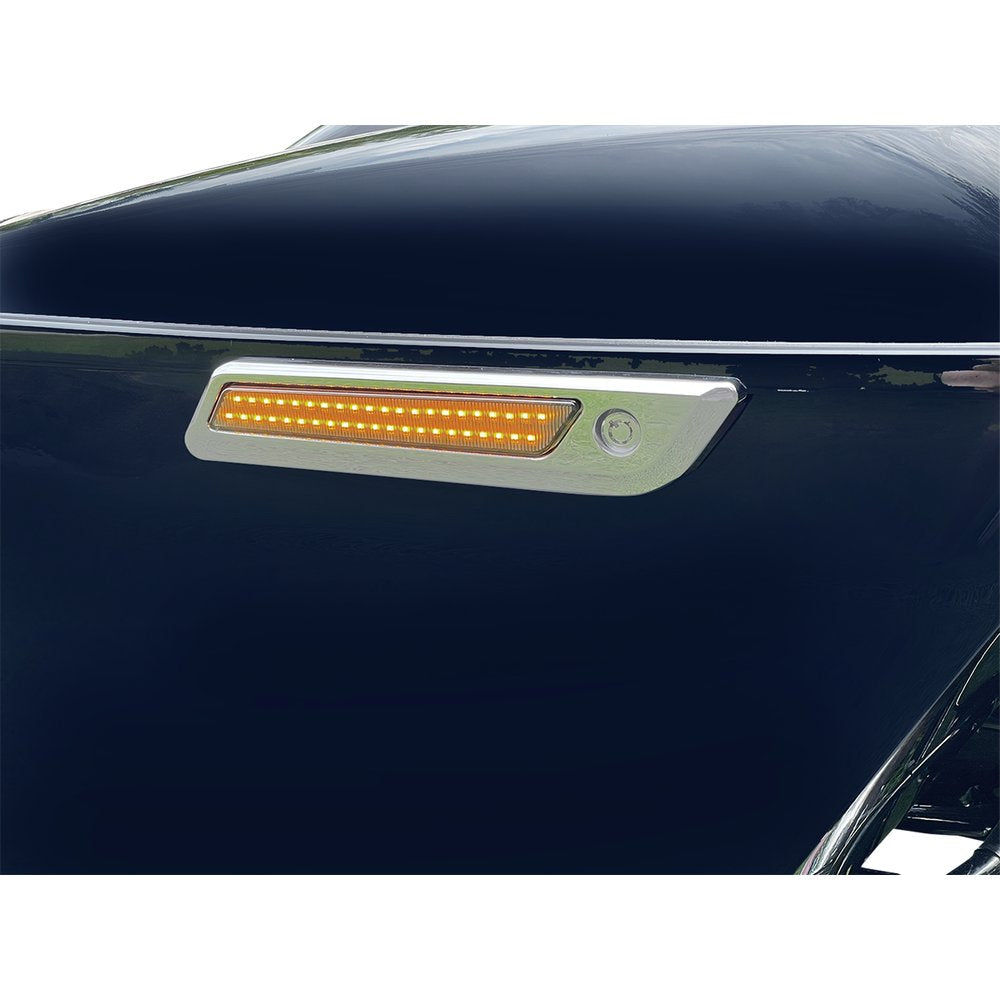 Custom Dynamics Latch Light - Saddlebag - Dual Color - Smoke - Chrome CD-SBL-DC-SC