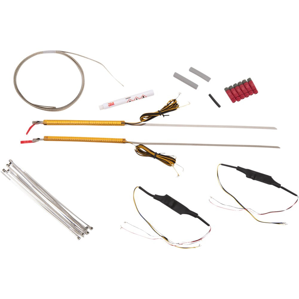 Custom Dynamics WRAPZ? Fork Lights - 39 mm - Amber Lens TW39AA