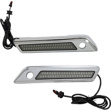 Custom Dynamics Latch Light - Saddlebag - Dual Color - Smoke - Chrome CD-SBL-DC4-SC