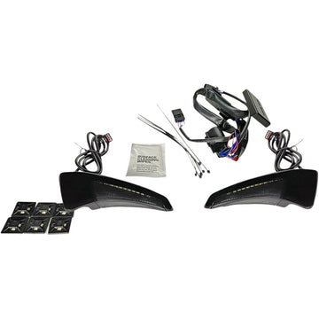 Custom Dynamics Sequential Tour Pak Seat Back Rest LED Lights - Black/Smoke - FLH CD-TPBR-14-SB