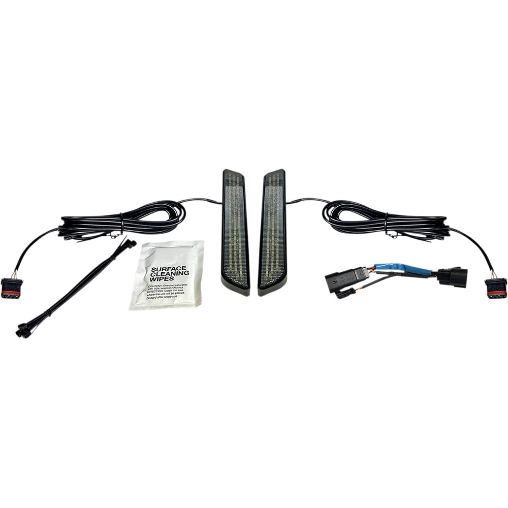 Custom Dynamics LED Fork Light - Smoke - Black CD-FORK-SS8-SB