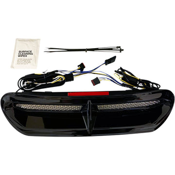 Custom Dynamics LED Vent Insert - Amber/White - Black w/ Stainless Mesh CD-VENT-AW2-B