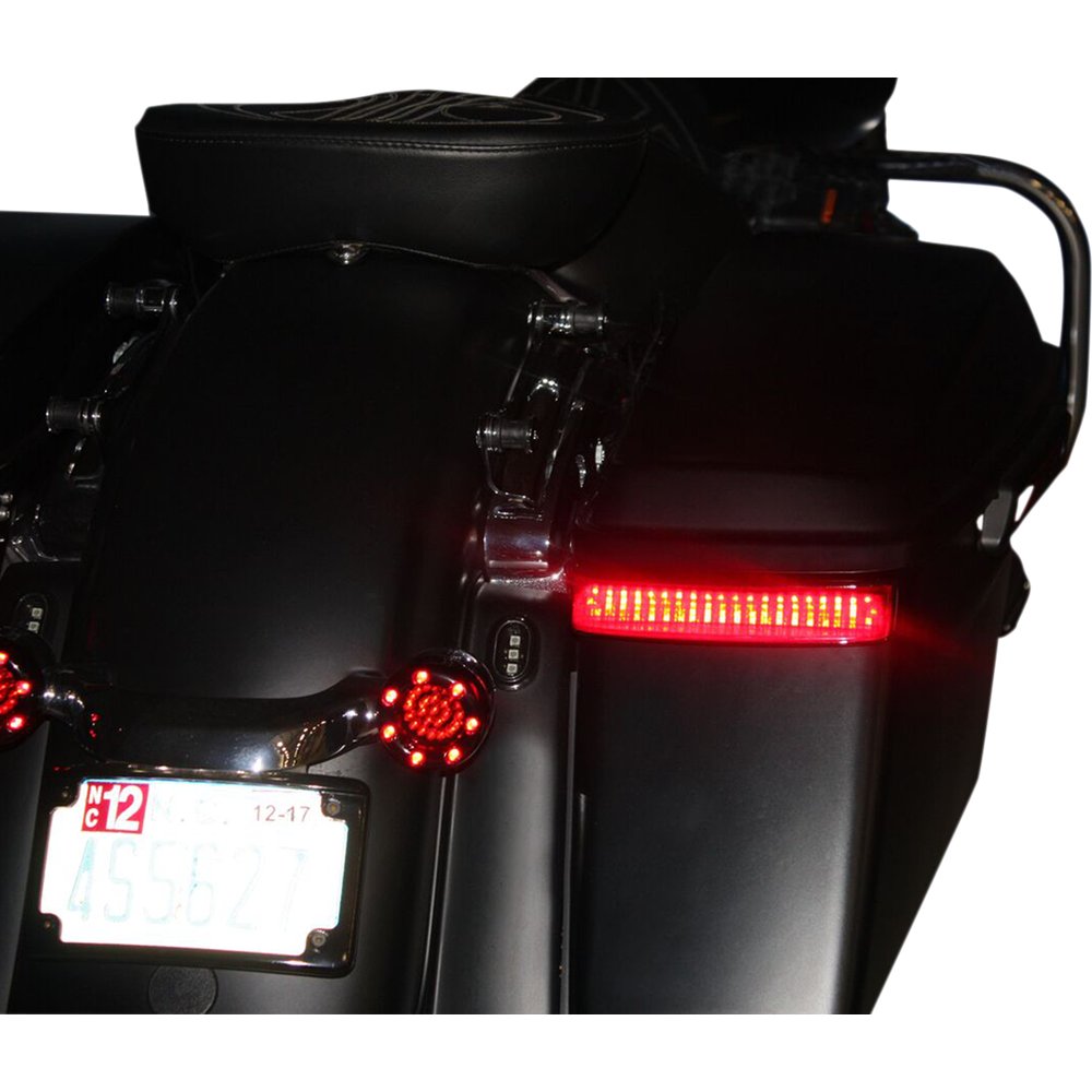 Custom Dynamics Saddlebag Sequential LED Lights - '09-'15 CVO - Black/Red CD-SBSEQ-SS8-BR
