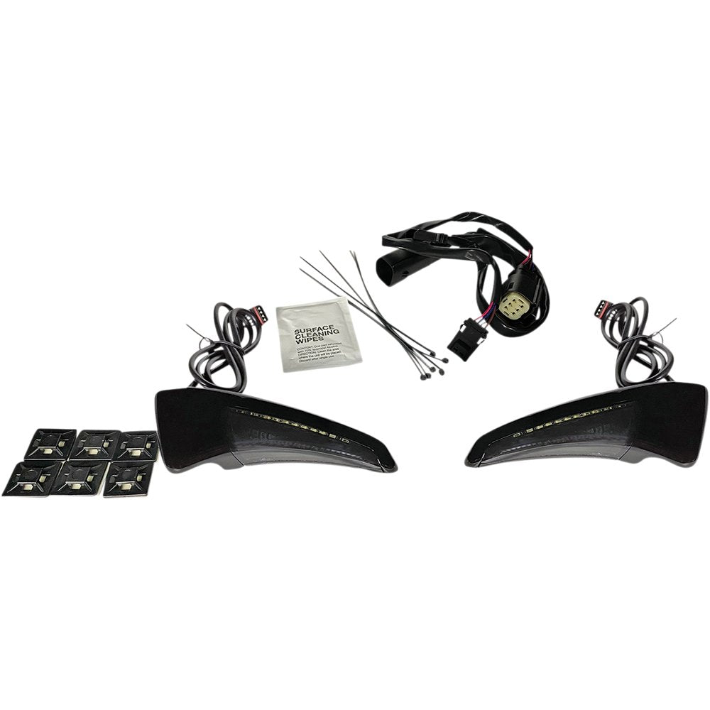 Custom Dynamics Sequential Tour Pak Seat Back Rest LED Lights - Black/Smoke - CVO CD-TPBR-14BCMSB