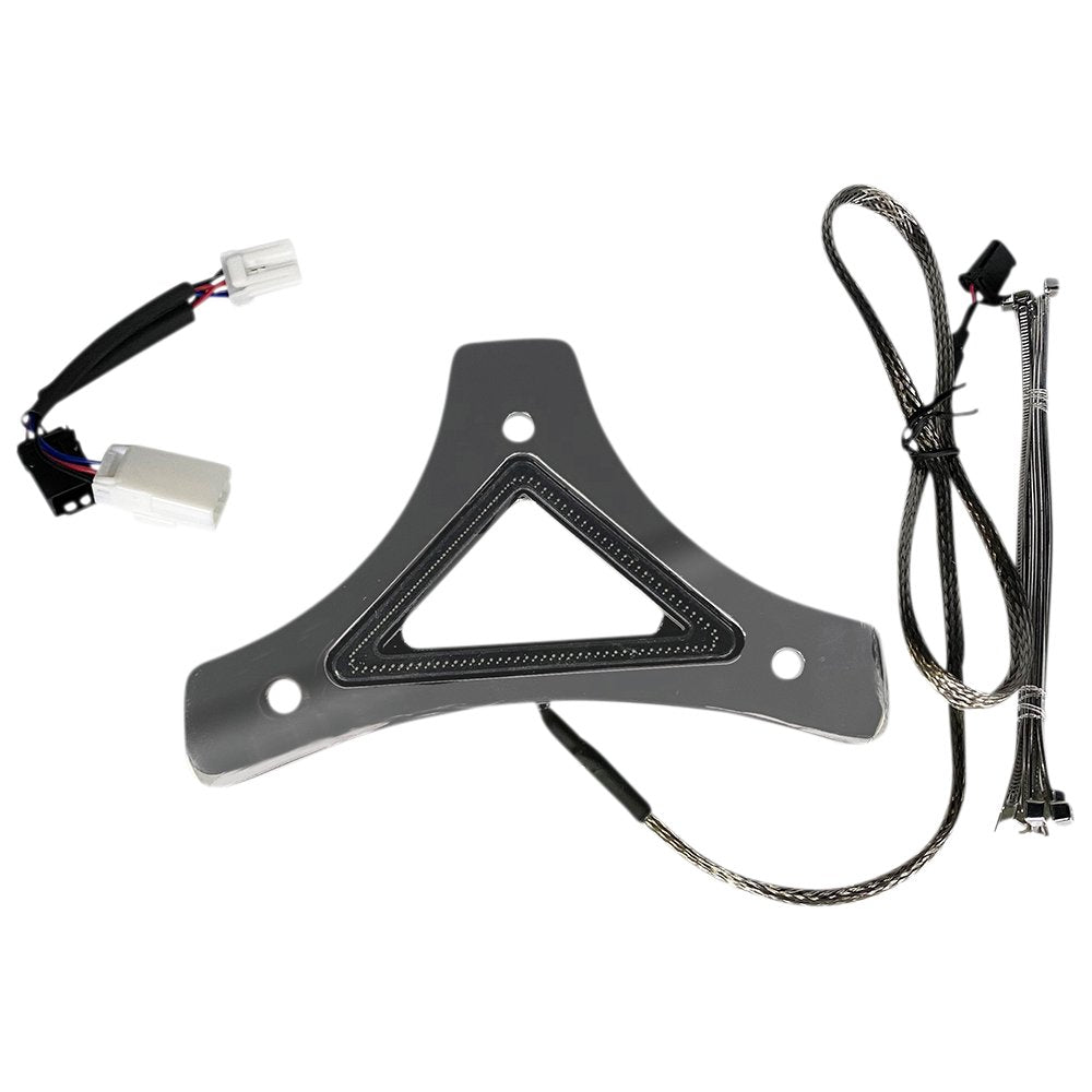 Custom Dynamics LED Backrest Light - Run/Brake - Chrome CD-BR-BCMXL-C