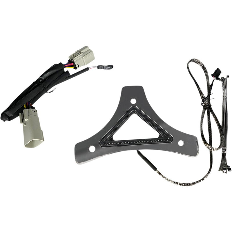 Custom Dynamics LED Backrest Light - Run/Brake - Chrome CD-BR-TKE-C