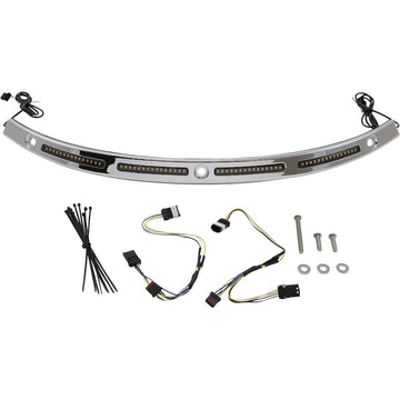 Custom Dynamics Windshield Trim - Sequential Turn Signals - Chrome CD-WT2-SEQ-14-C