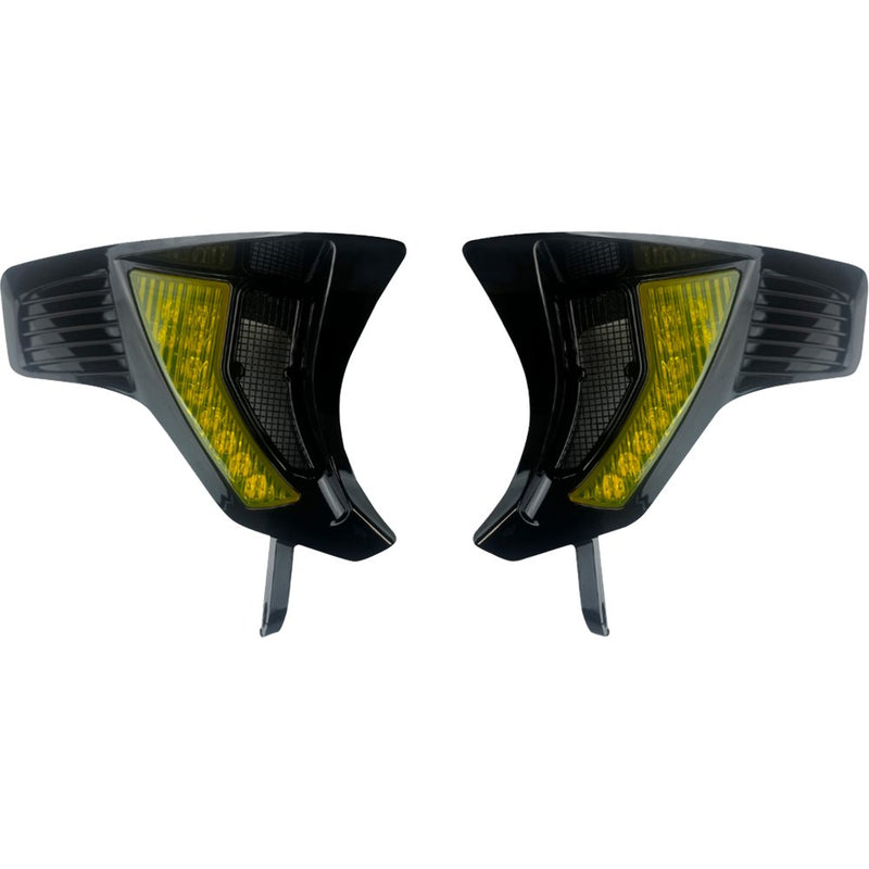 Custom Dynamics Shark Demon? Turn Signal Vents - Yellow Lens SD-RG23-VTS-AB