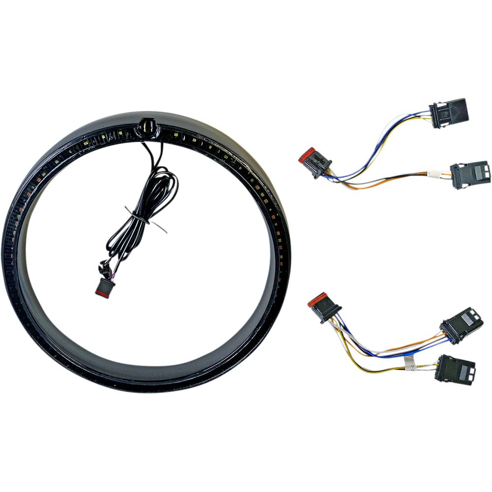 Custom Dynamics Trim Ring - Sequential Turn Signal - Black PB-7TR-SEQ-1B