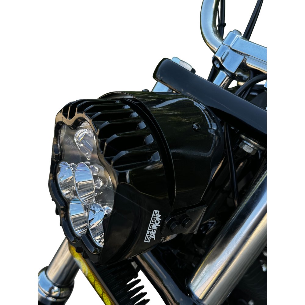 Custom Dynamics LED Headlight - Shark Demon? - Pedestal Mount SD2-PM-W