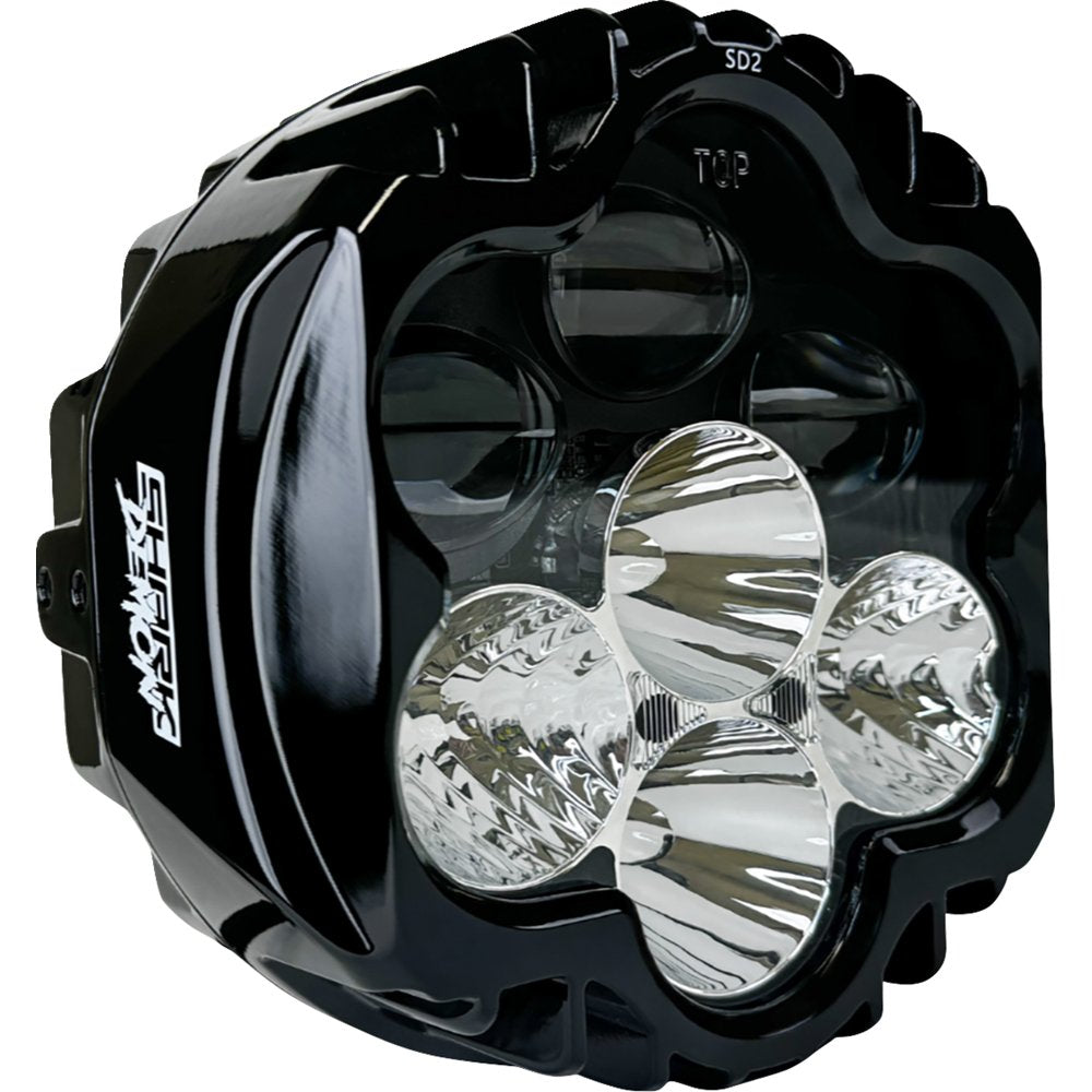 Custom Dynamics LED Headlight - Shark Demon? - Pedestal Mount SD2-PM-W